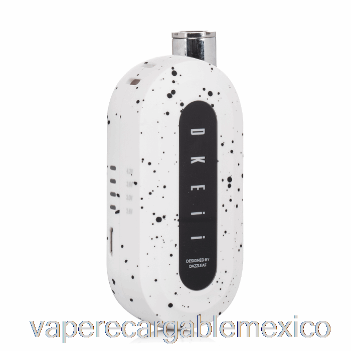 Vape Recargable Dazzleaf Dkeii 510 Batería Blanco Negro Salpicadura